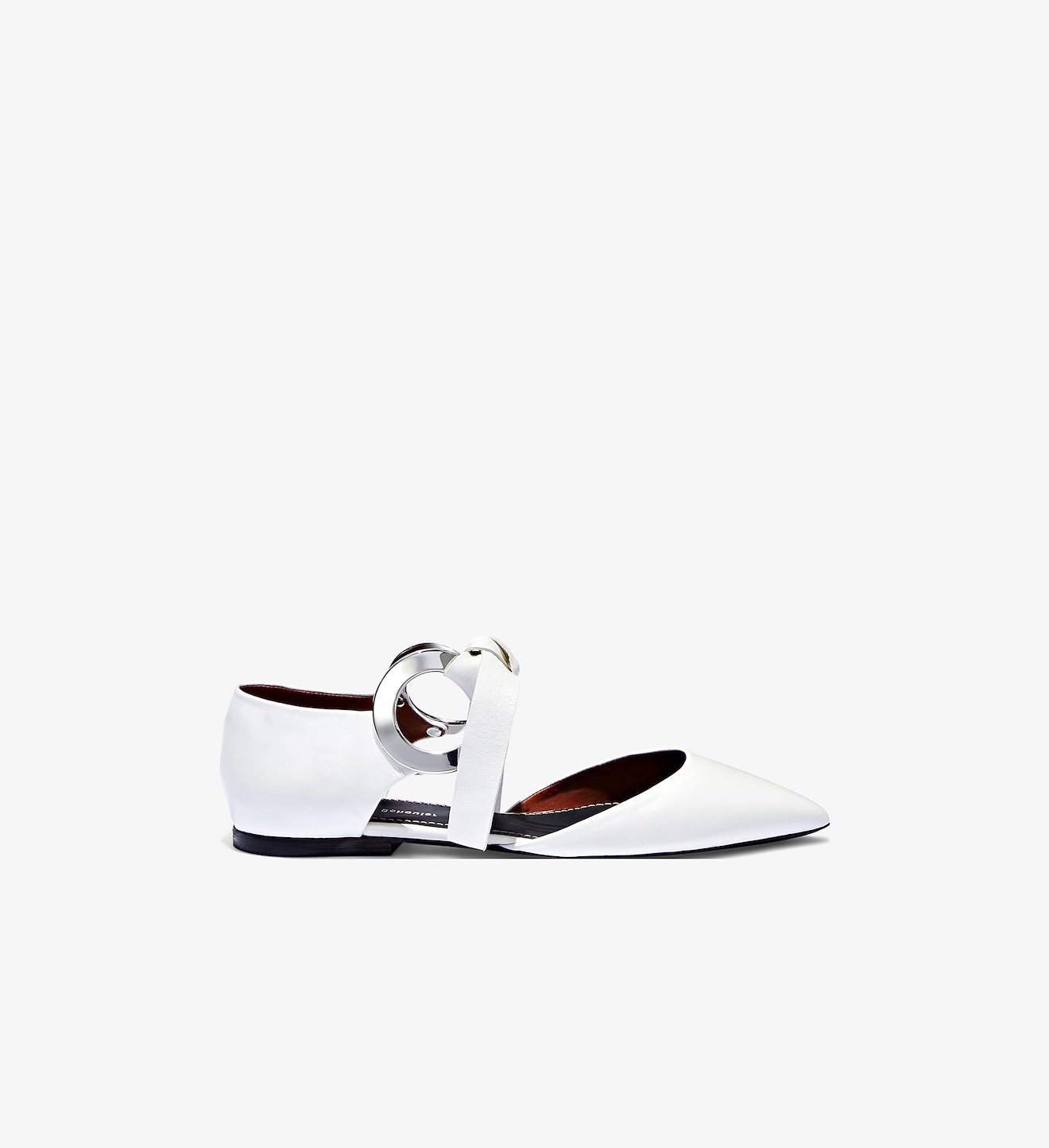 Grommet D'Orsay Flats in white | Proenza Schouler