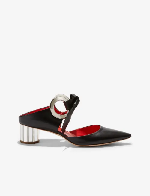 Grommet Block Heel
