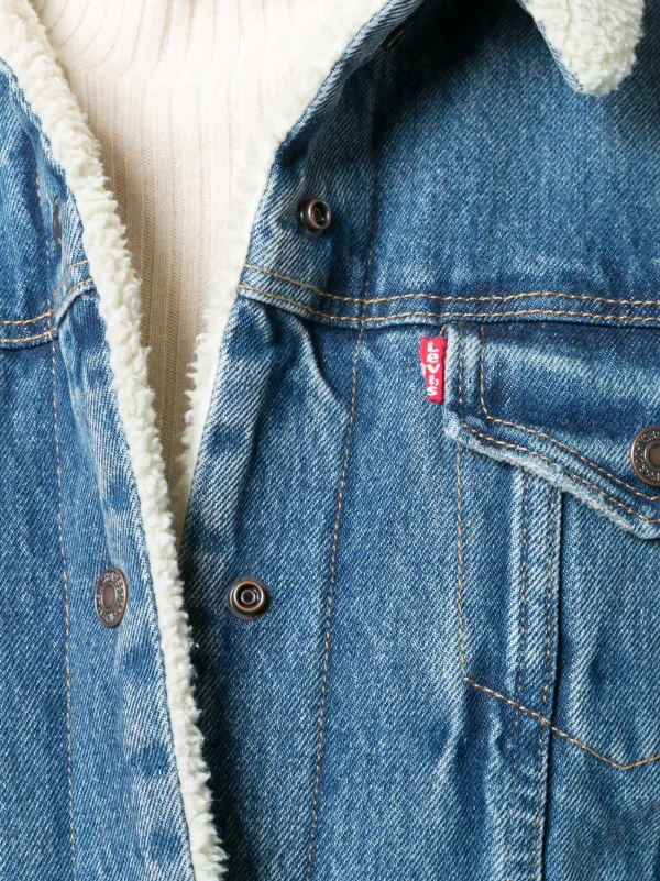 levi sheepskin denim jacket