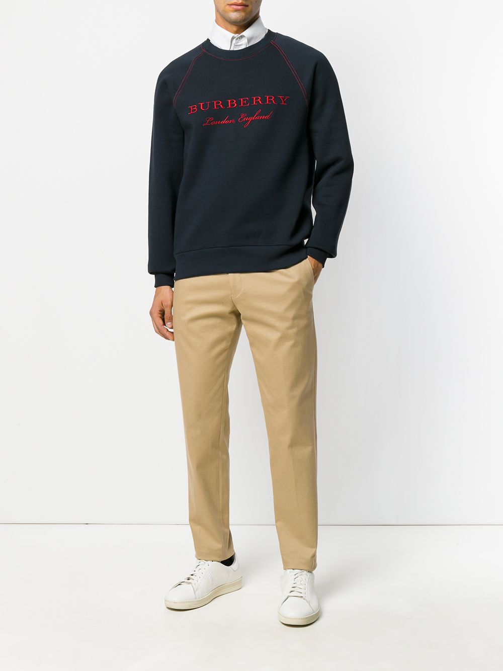 burberry embroidered jersey sweatshirt