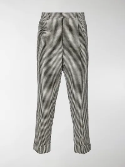 AMI Paris pleated carrot fit trousers 
