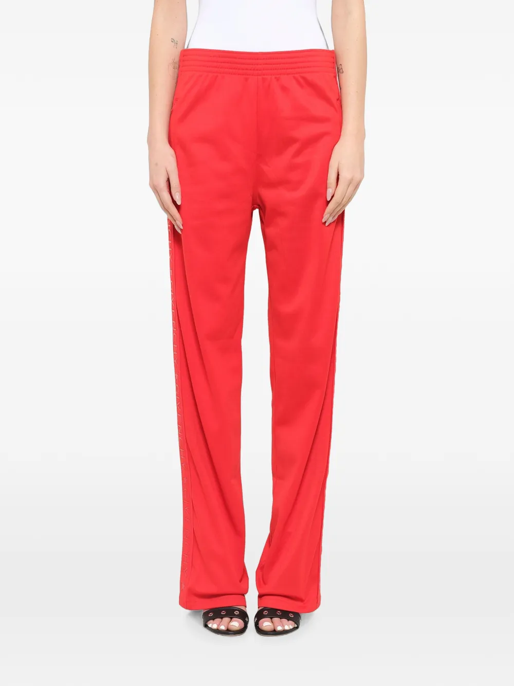 Givenchy Pantaloni con pannello logato - Rosso