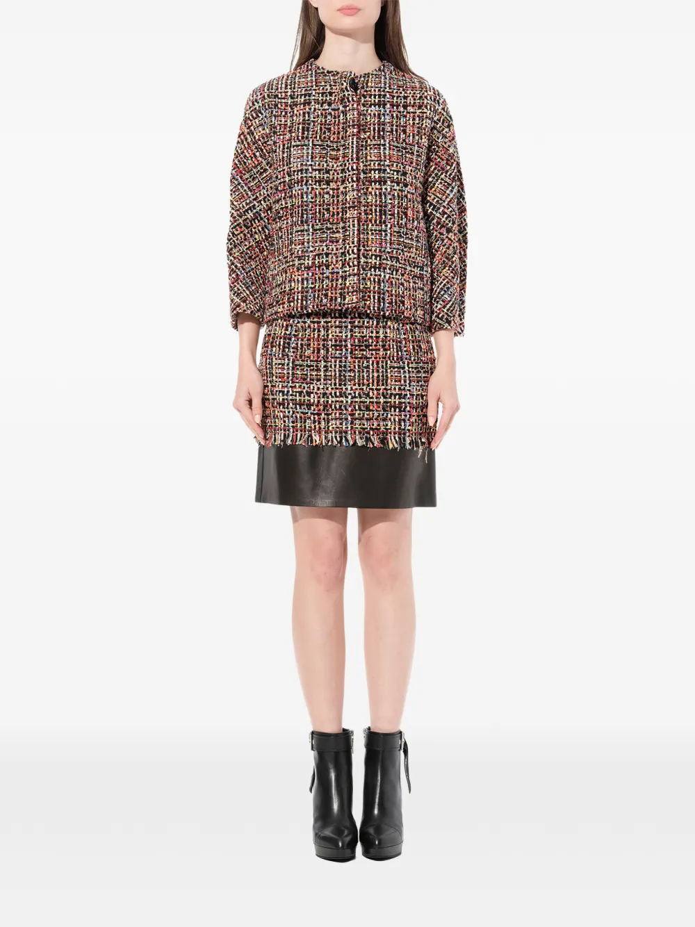  Alexander Mcqueen Tweed Mini Skirt   Mehrfarbig 