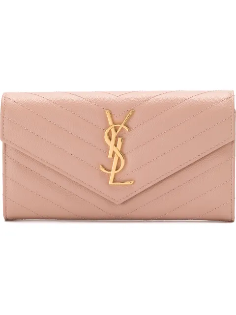 SAINT LAURENT LARGE MONOGRAM FLAP WALLET