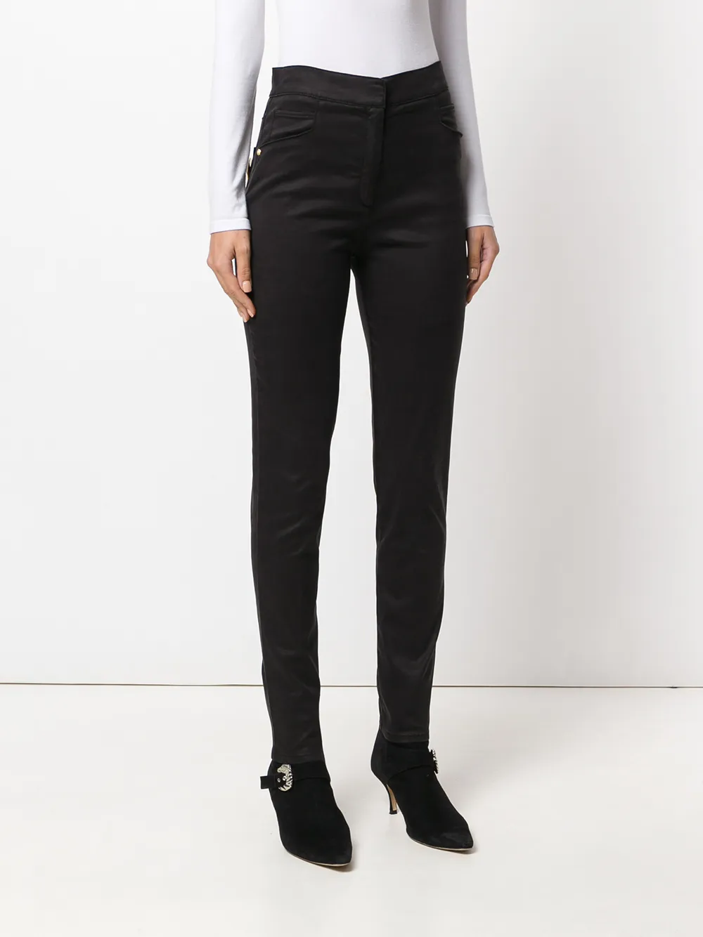 Balmain slim-fit broek Zwart