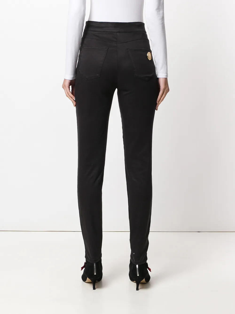 Balmain slim-fit broek Zwart