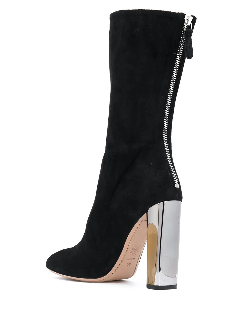 Alexander McQueen sculpted heel fitted boots Zwart