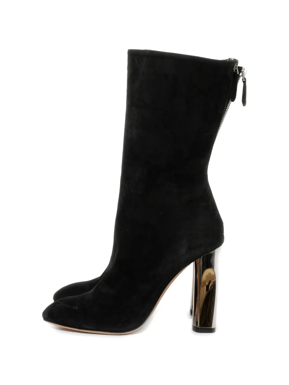 Alexander McQueen sculpted heel fitted boots Zwart
