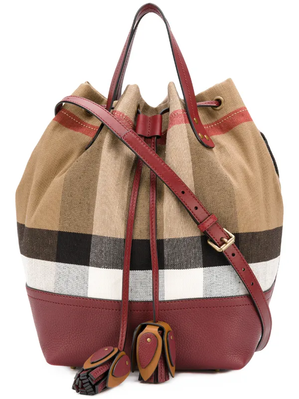 Burberry Canvas Check Bucket Bag 1 006 Aw17 Online