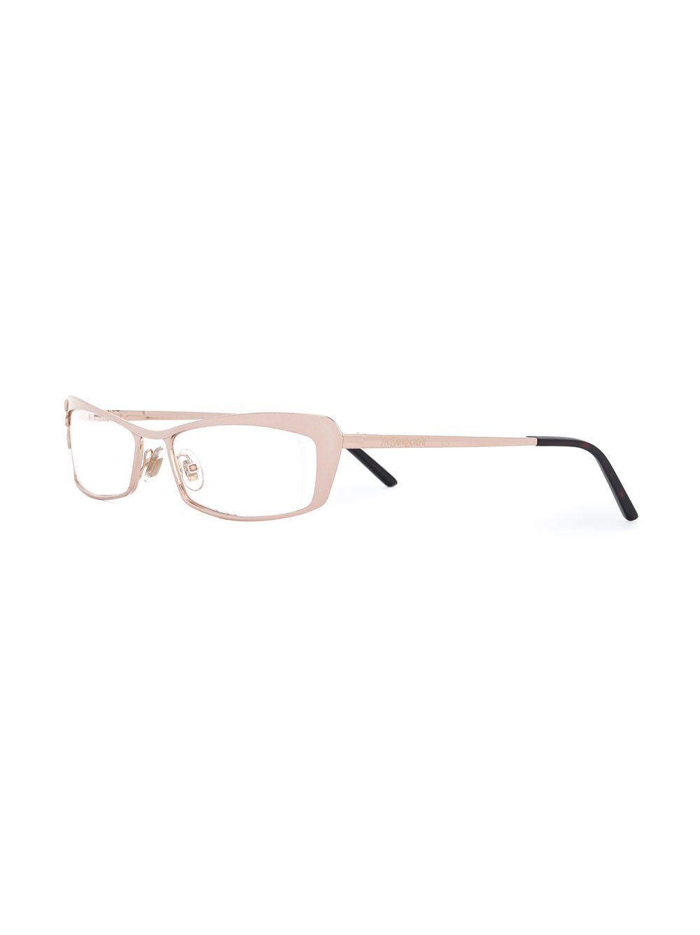 фото Yves Saint Laurent Pre-Owned декорированные очки с квадратной оправой