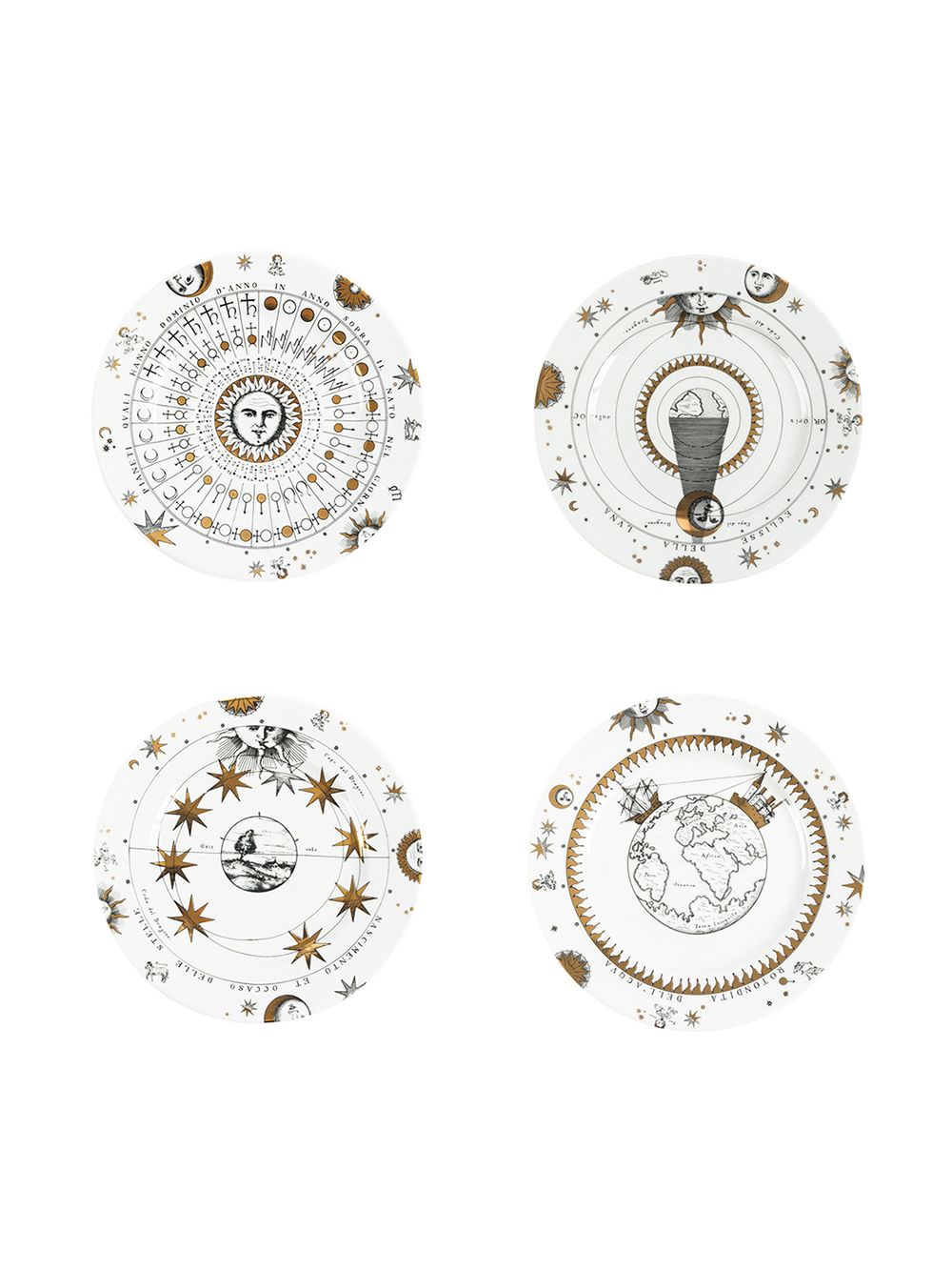 Fornasetti plate set - Multicolour