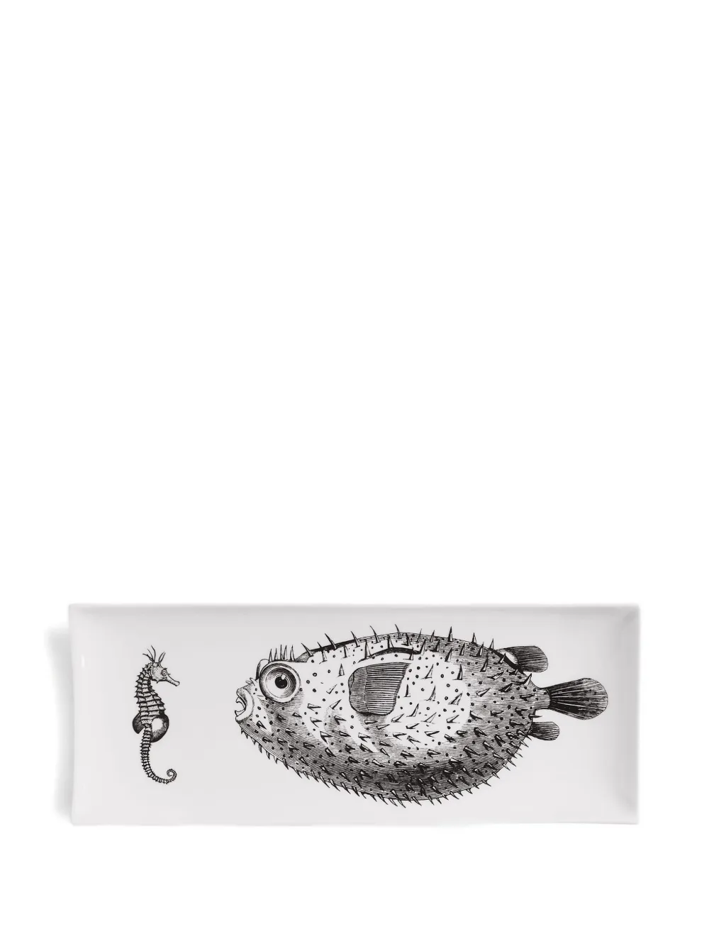 Fornasetti Piattino con pesce palla | nero | Image 1