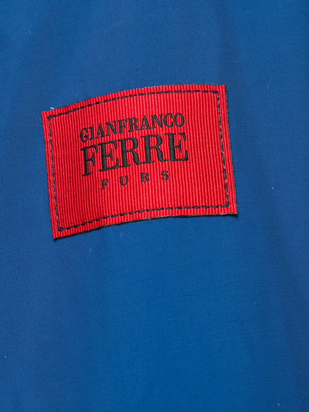 Gianfranco Ferré Pre-Owned fur trim parka Blauw