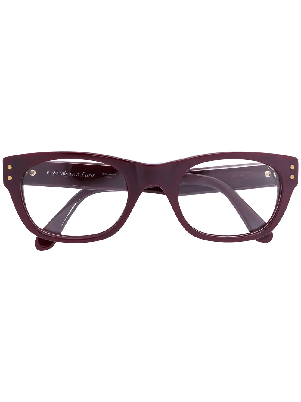 

Yves Saint Laurent Pre-Owned heavy framed wayfarer glasses - Marrón