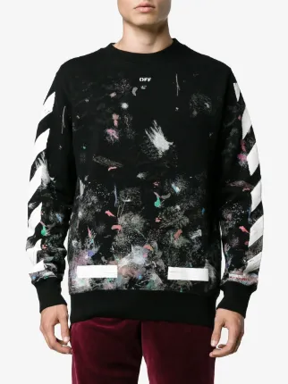 off white galaxy print hoodie