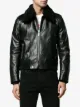 Saint Laurent Jacke mit Shearling-Kragen