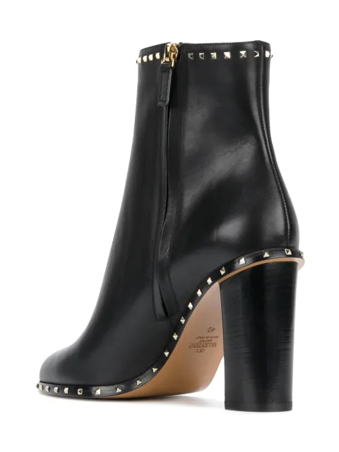 valentino black rockstud ankle boots