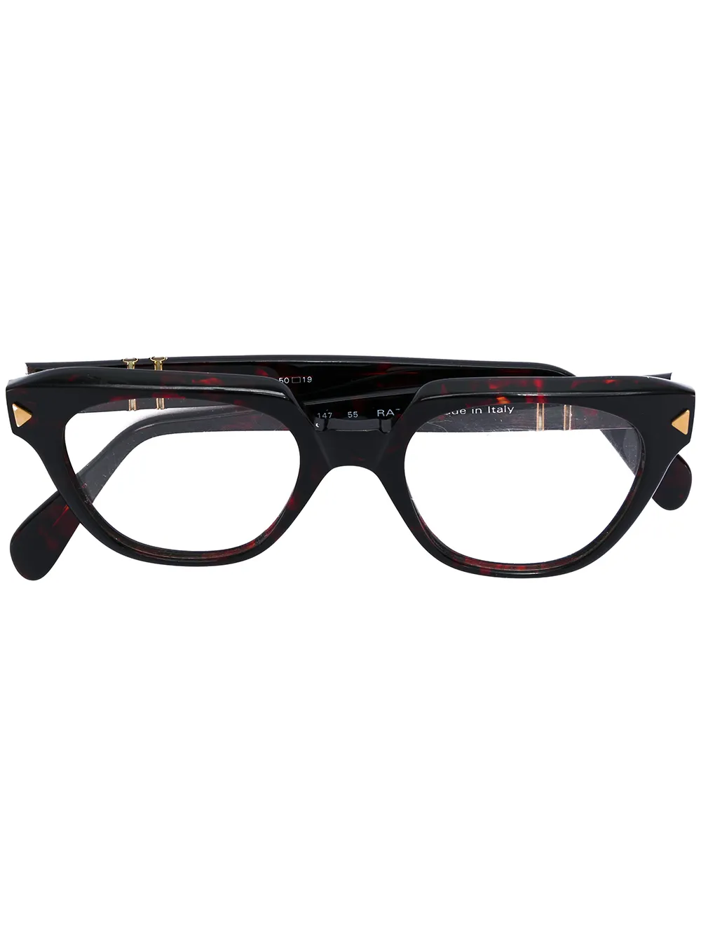 

Persol Pre-Owned geometric wayfarer glasses - Marrón