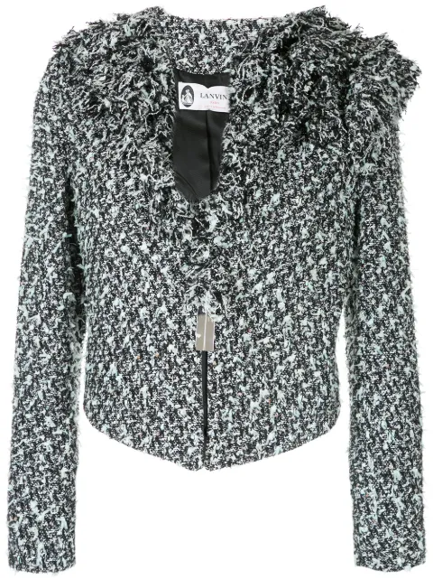 Lanvin frayed-edge tweed jacket