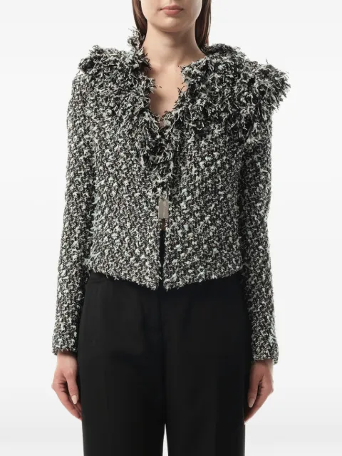 Lanvin frayed-edge tweed jacket