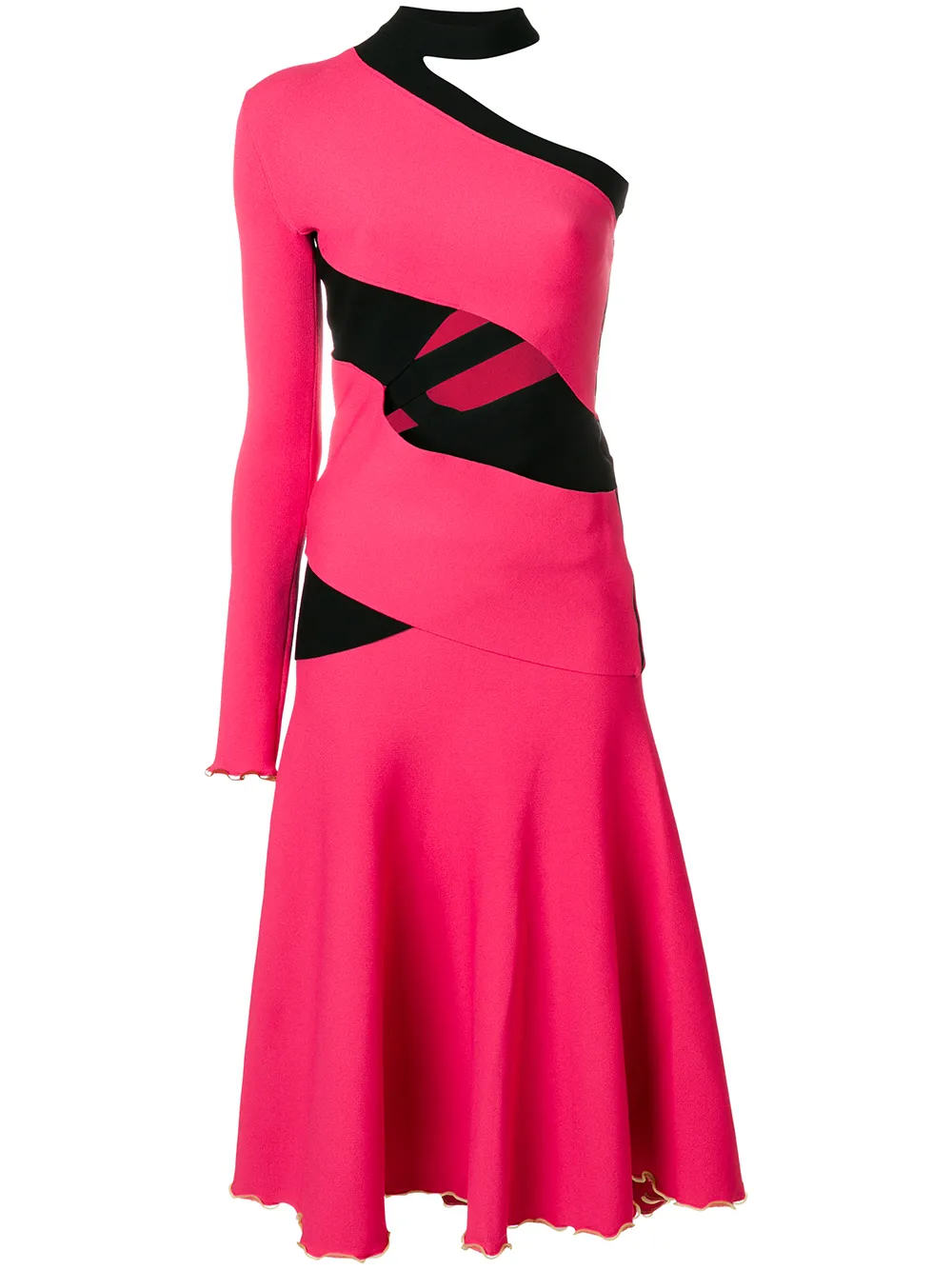 Proenza Schouler robe midi asymétrique - Rose Proenza Schouler robe midi asymétrique - Rose