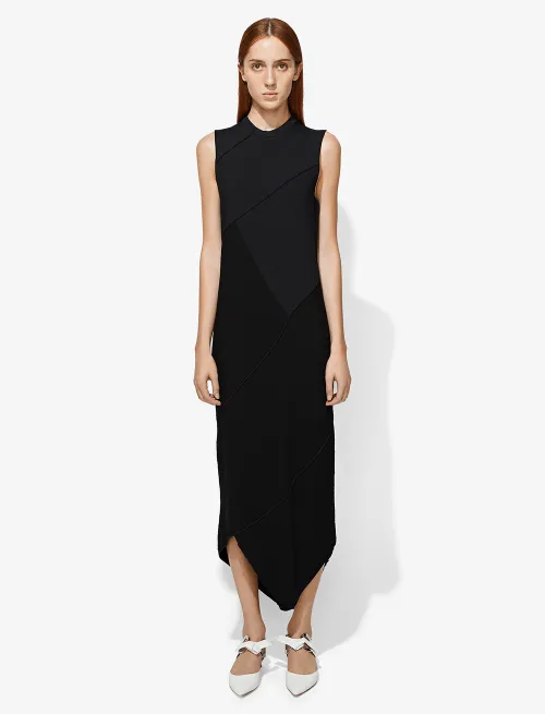 Sleeveless Spiral Knit Dress