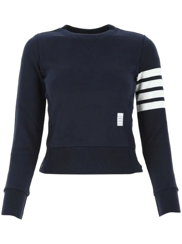 THOM BROWNE ネイビー 4 スウェットシャツ Classic Loopback 4 Bar Full Zip Hoodie | Thom Browne