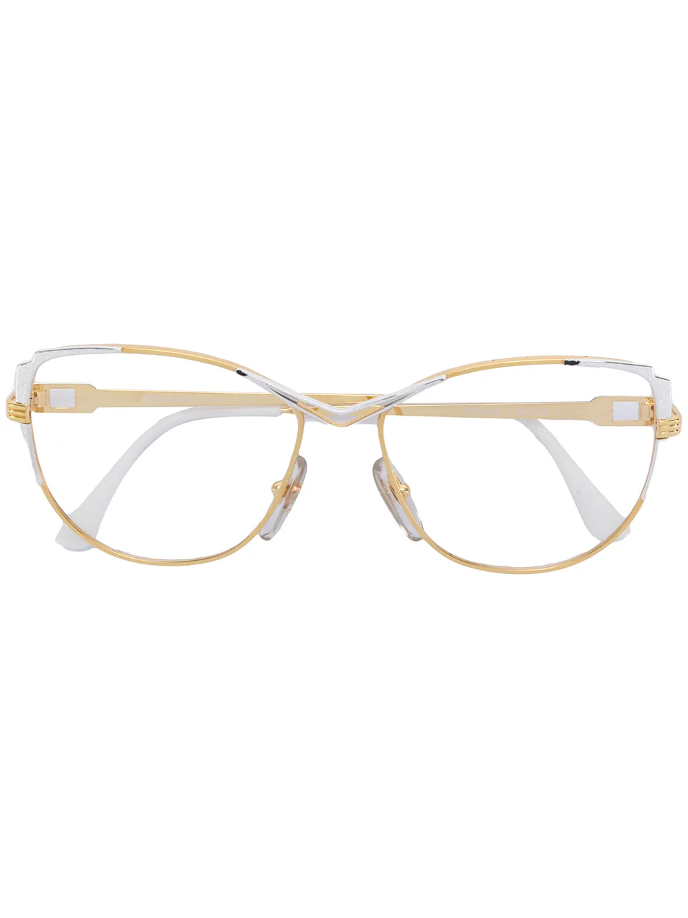 

Yves Saint Laurent Pre-Owned oversized wire framed glasses - Metallic