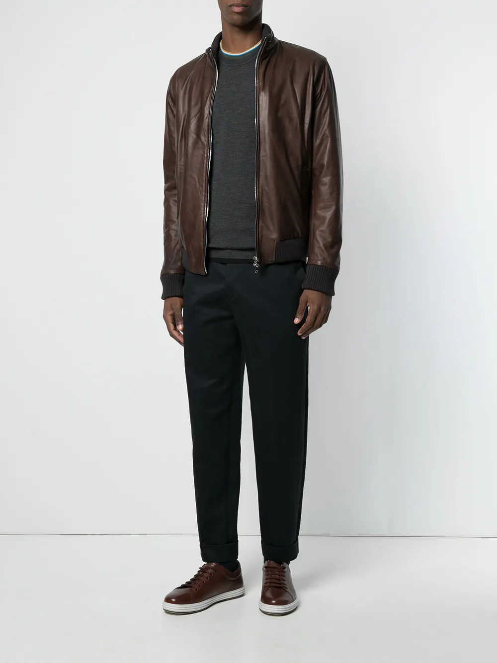 Zegna T-shirt met lange mouwen - Grijs