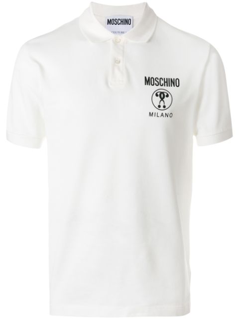 Moschino Question Mark Logo Polo Shirt | ModeSens