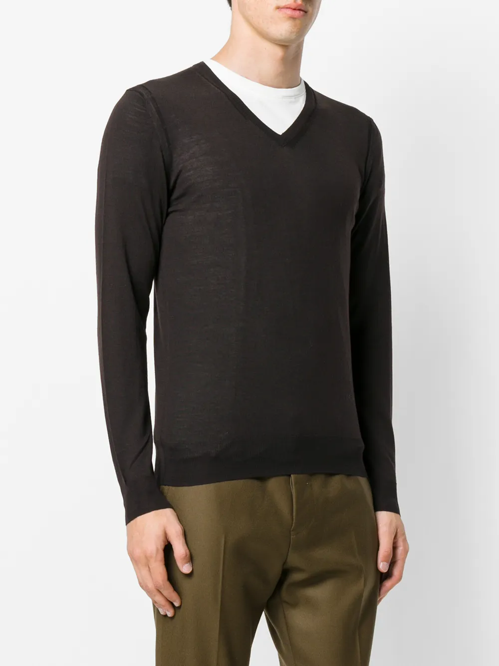 Paolo Pecora v-neck jumper Bruin