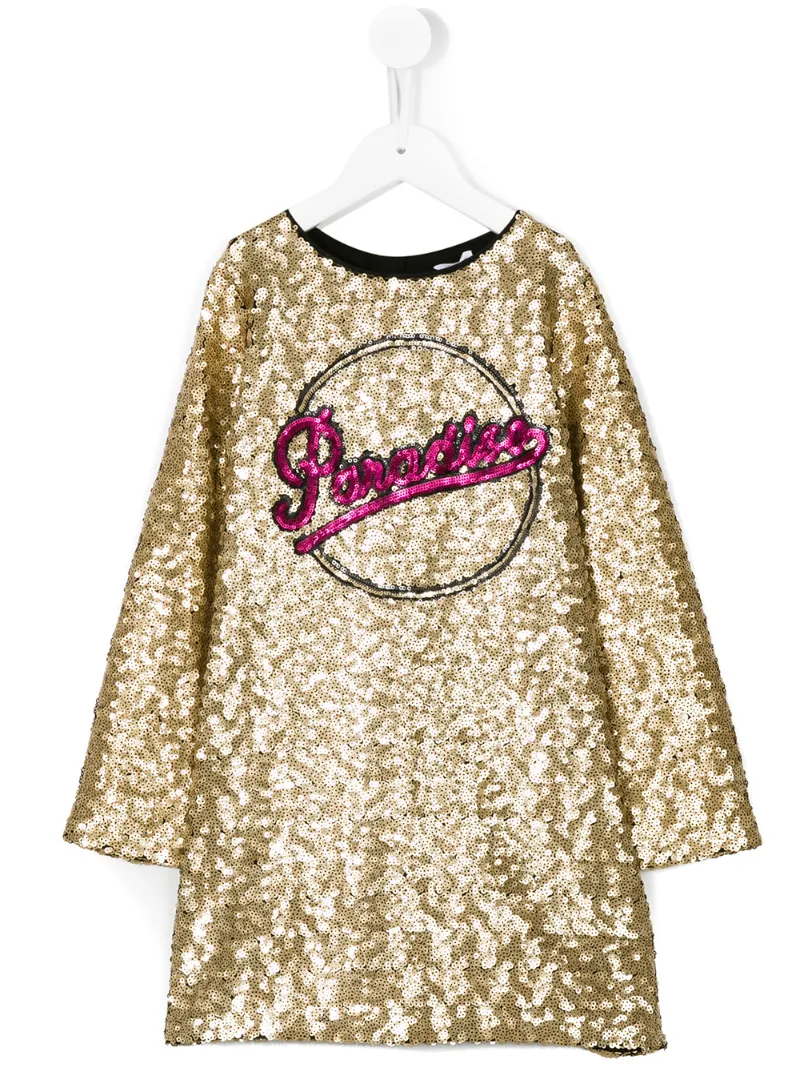 Little Marc Jacobs - Paradise sequin dress - kids - Polyester/Sequin - 4 yrs, Grey