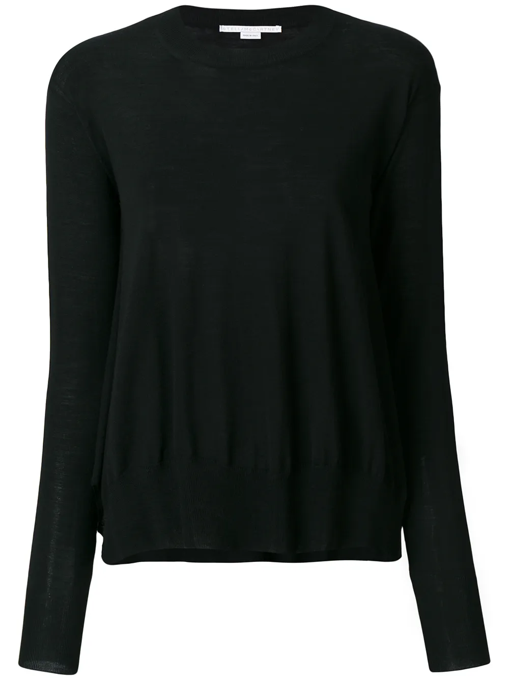 Stella Mccartney Curved Hem Sweater In Black