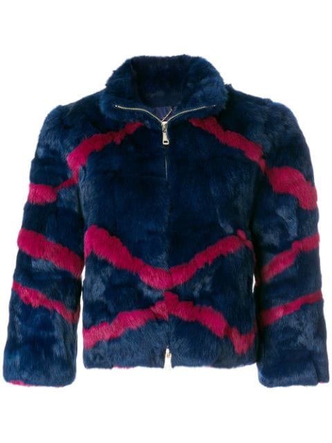 BLUGIRL Zip Mini Fur Jacket | ModeSens