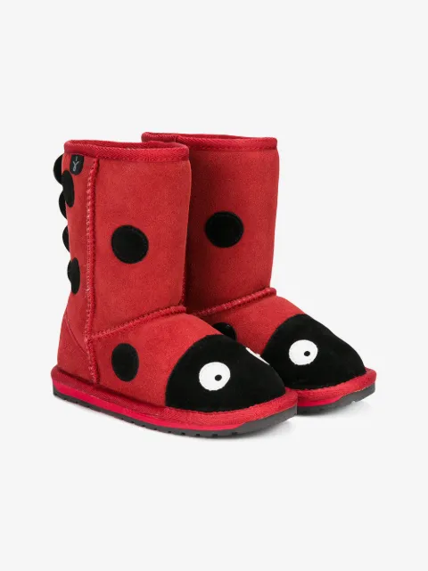 Emu Kids ladybug boots 