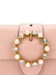 Miu Miu Mini Pink Leather Crystal Buckle Miu Lady bag