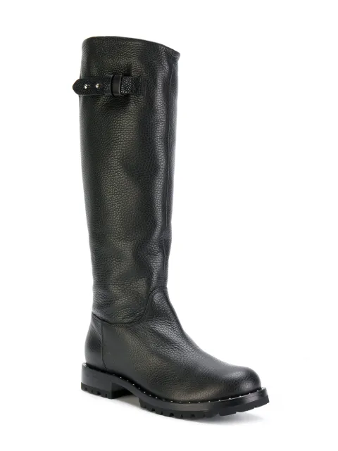 black boots calf length