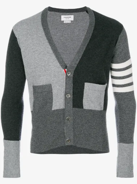 Thom Browne fitted waist v-neck cardigan