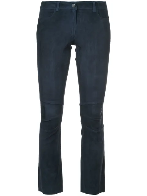 Sylvie Schimmel pantalon crop en daim