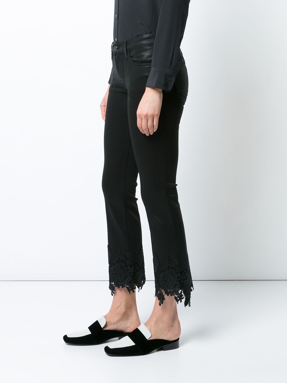 фото J Brand lace trimmed jeans