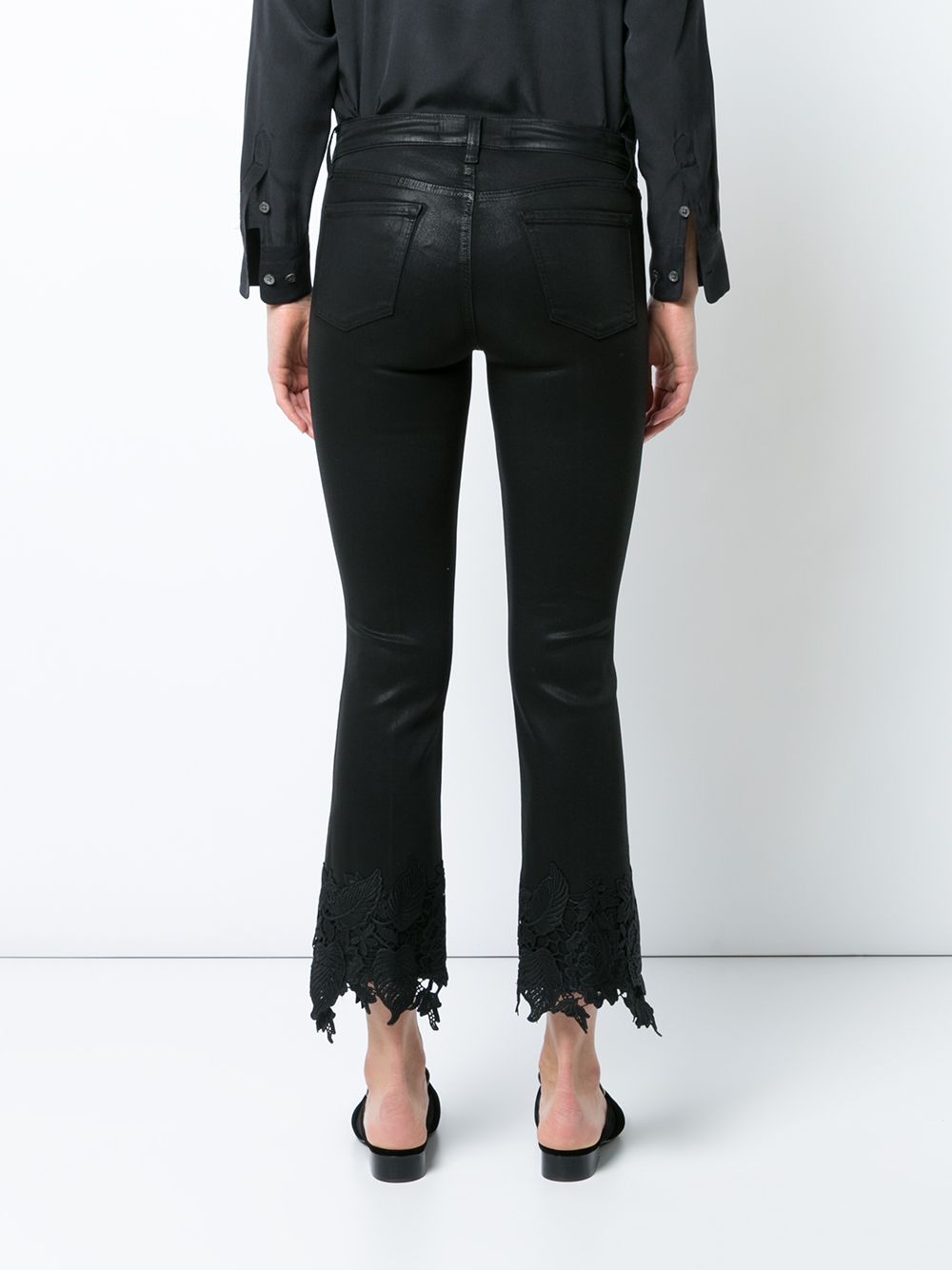 фото J Brand lace trimmed jeans