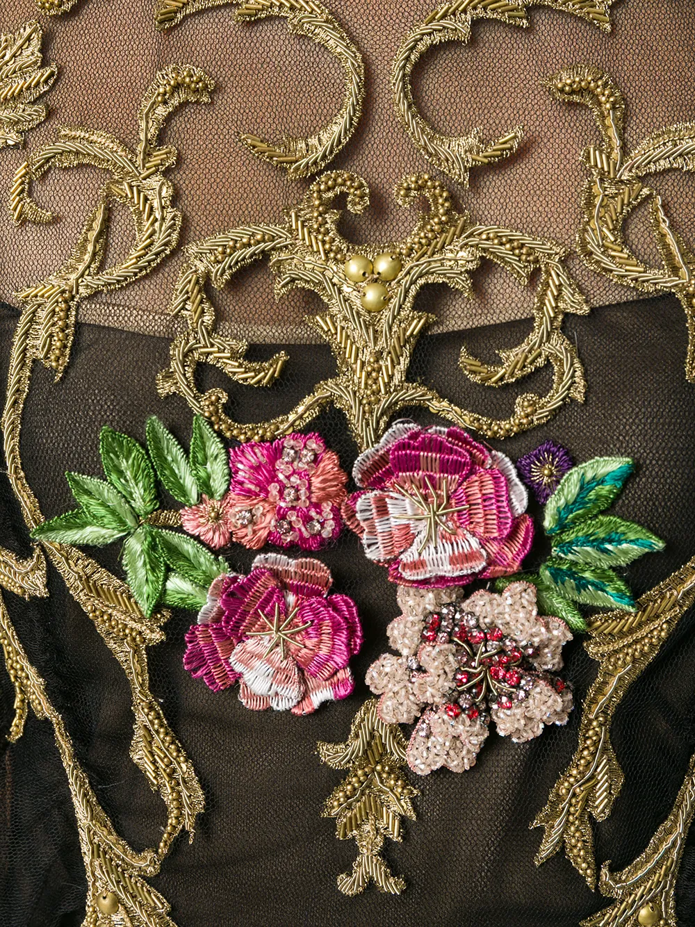 Alberta Ferretti geborduurde avondjurk Zwart