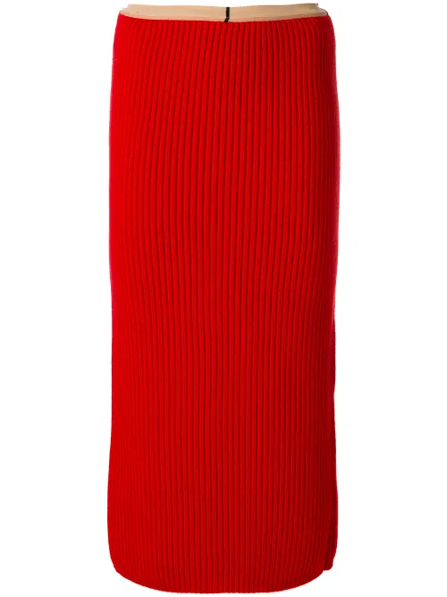 Jupe mi-longue à design nervuré - Calvin Klein - Modalova