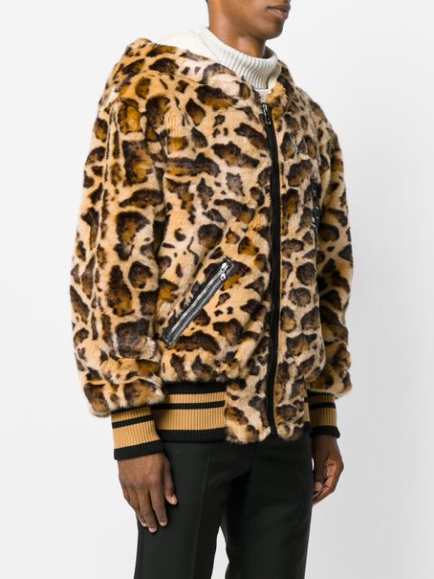 DOLCE & GABBANA Leopard Print Hooded Coat | ModeSens
