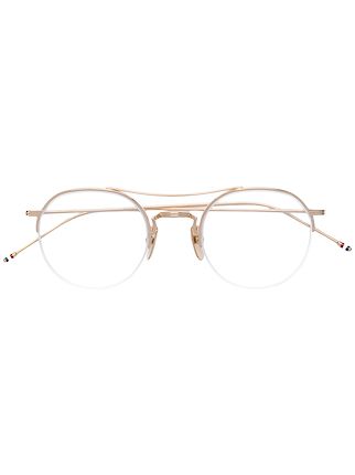 Thom Browne Eyewear Aviator Glasses - Farfetch