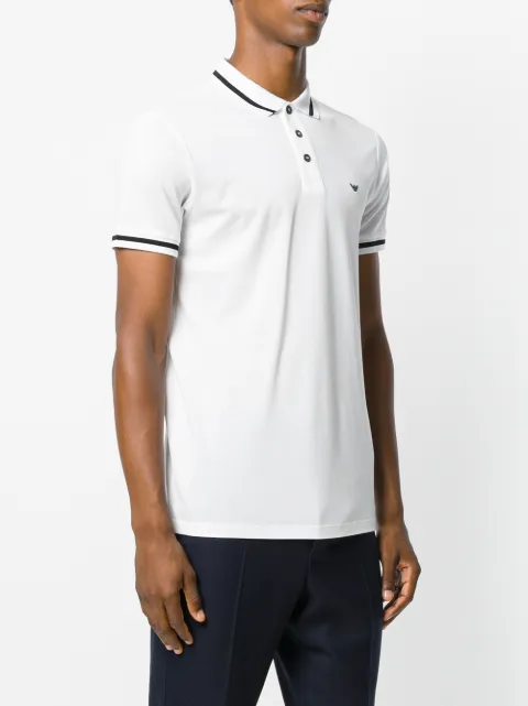 emporio armani white polo shirt