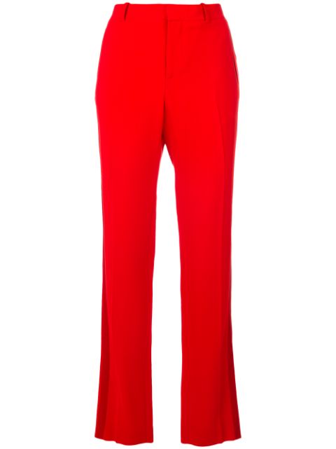 Givenchy High-Waisted Tailored Trousers In Red | ModeSens