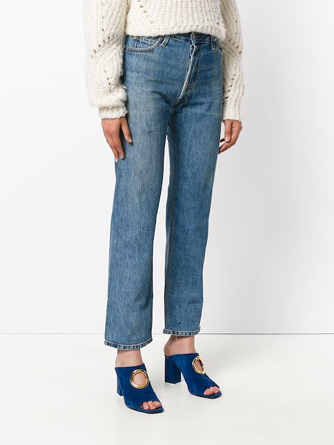 ultra high rise straight jeans