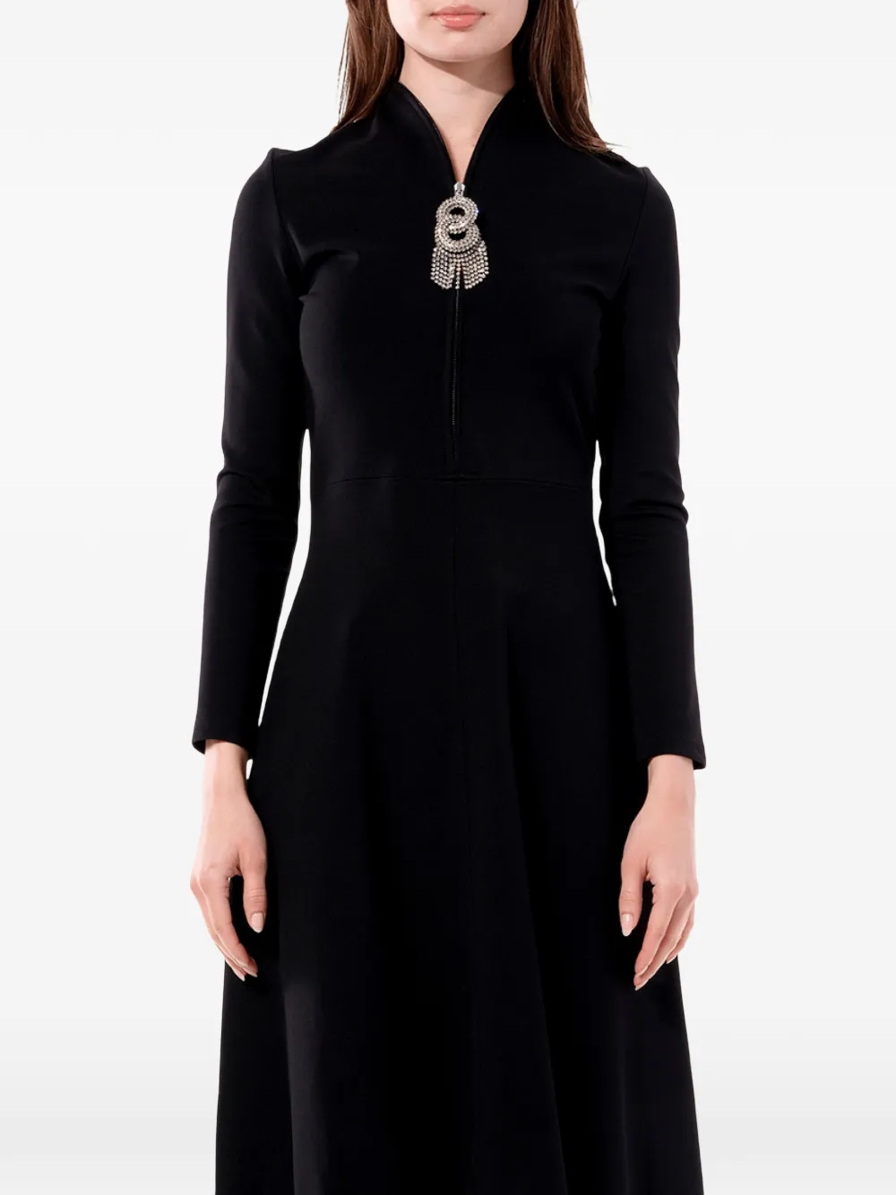 Balenciaga Kleid mit Kristallverzierung - Schwarz