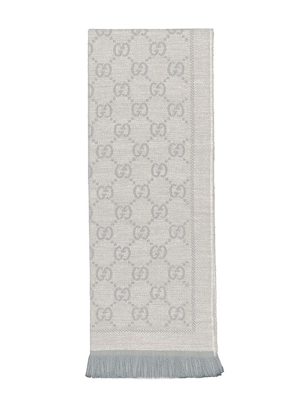 Shop Gucci GG jacquard knit scarf with 